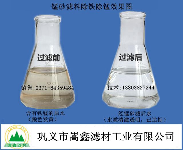 錳砂除鐵除錳效果